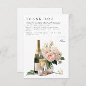 Brunch & Bubbly Vrijgezellenfeest bedankpas Informatiekaartje (Voorkant / Achterkant)