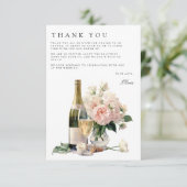 Brunch & Bubbly Vrijgezellenfeest bedankpas Informatiekaartje (Staand voorkant)