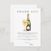 Brunch & Bubbly Vrijgezellenfeest bedankpas Informatiekaartje (Voorkant / Achterkant)