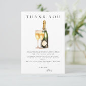 Brunch & Bubbly Vrijgezellenfeest bedankpas Informatiekaartje (Staand voorkant)