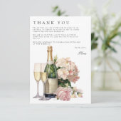 Brunch & Bubbly Vrijgezellenfeest bedankpas Informatiekaartje (Staand voorkant)