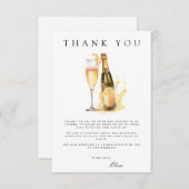 Brunch & Bubbly Vrijgezellenfeest bedankpas Informatiekaartje (Voorkant / Achterkant)