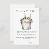 Brunch & Bubbly Vrijgezellenfeest bedankpas Informatiekaartje (Voorkant / Achterkant)