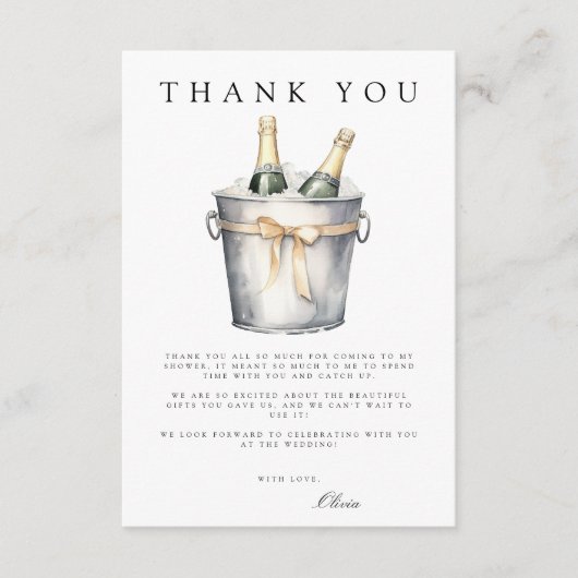 Brunch & Bubbly Vrijgezellenfeest bedankpas Informatiekaartje (Voorkant)