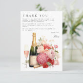 Brunch & Bubbly Vrijgezellenfeest bedankpas Informatiekaartje (Staand voorkant)