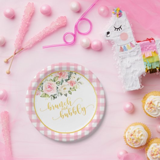 Brunch & Bubbly Vrijgezellenfeest Bord - Roze Plai (Feest)