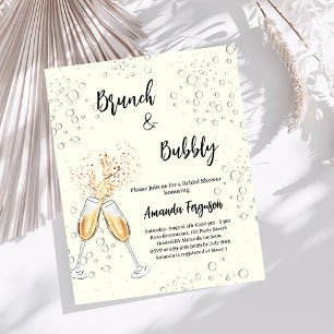 Brunch Bubbly Vrijgezellenfeest ivoor uitnodiging