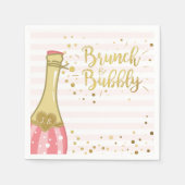 Brunch & Bubbly Vrijgezellenfeest Papier Napkin Go Servet (Voorkant)