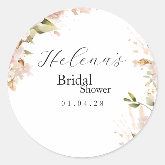 Brunch & Bubbly Vrijgezellenfeest Sticker | Floral (Voorkant)