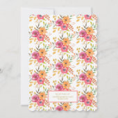 Brunch Bubbly Waterverf Bloemen Herfst Vrijgezelle Kaart (Achterkant)