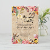 Brunch Bubby Feather Arrow Flowers Vrijgezellenfee Kaart (Staand voorkant)