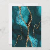 Brunch Bubely Blauwgroen Gold Glitter Agate Shower Kaart (Achterkant)
