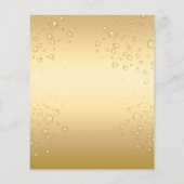 Brunch Bubely Vrijgezellenfeest Gold-begrotingsuit Flyer (Achterkant)