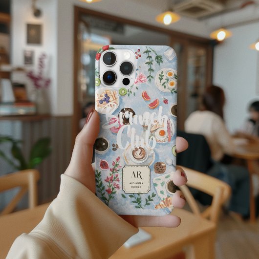 Brunch Club | Aangepast Monogram Case-Mate iPhone Case