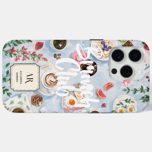 Brunch Club | Custom Monogram Case-Mate iPhone Case (Achterkant (horizontaal))