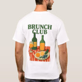 Brunch Club Retro Minimalist Foodie T-shirt (Achterkant)