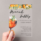 Brunch en Aperol Spritz Oranje Italiaans Acryl Uitnodigingen (Insitu (Draagbaar))
