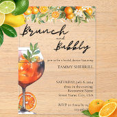 Brunch en Aperol Spritz Oranje Italiaans Acryl Uitnodigingen