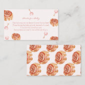 Brunch en Baby shower Meisje Informatiekaartje (Voorkant / Achterkant)