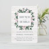 Brunch en bijbelbaar Vrijgezellenfeest met eucalyp Kaart (Staand voorkant)