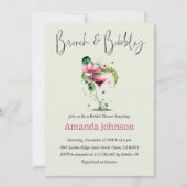 Brunch en blokroze Vrijgezellenfeest Kaart (Voorkant)