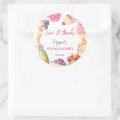 Brunch en bobly patisserie pancake bedankt ronde sticker (Tas)