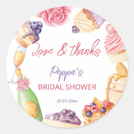 Brunch en bobly patisserie pancake bedankt ronde sticker