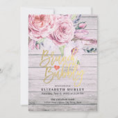 Brunch en brabbel Vrijgezellenfeest Floral Rustic  Kaart (Voorkant)