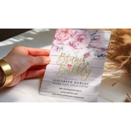 Brunch en brabbel Vrijgezellenfeest Floral Rustic  Kaart