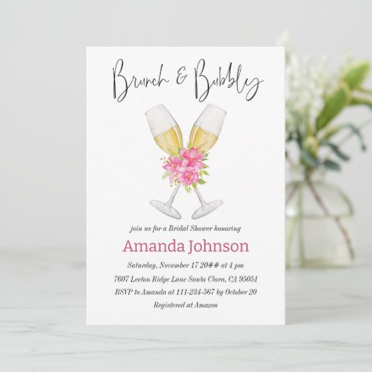 Brunch en brauw Vrijgezellenfeest Kaart (Staand voorkant)