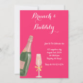 BRUNCH EN BRUIDSSUITE MET CHAMPAGNE UITNODIGING (Voorkant)