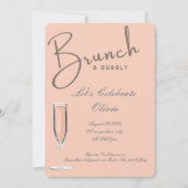 BRUNCH EN BRUIDSSUITE MET CHAMPAGNE UITNODIGING (Voorkant)