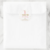 Brunch en Bruisend Bedankt Roze Bruidsdiner Ronde Sticker (Tas)