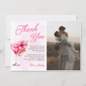 Brunch en Bruisend Champagnе Bruidsfeest Foto Bedankkaart (Voorkant)