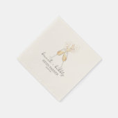 Brunch en Bruisend Champagne Bruiloft Toast Bruids Servet (Hoek)