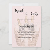 Brunch en bruisend roze Vrijgezellenfeest Kaart (Voorkant)