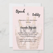 Brunch en bruisend roze Vrijgezellenfeest Kaart (Voorkant)