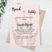 Brunch en bruisend roze Vrijgezellenfeest Kaart