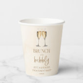 Brunch en Bruisend Verloving Feest Brunch Papieren Bekers (Achterkant)