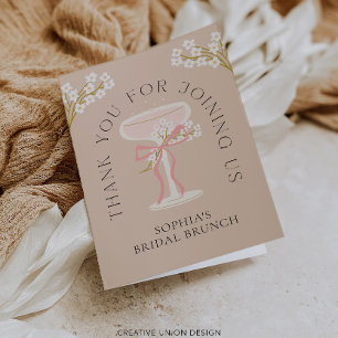 Brunch en Bruisende Bruiloft Borrel Dankkaart Bedankkaart