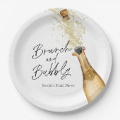 Brunch en Bruisende Bruiloft Paper Plates Papieren Bordje (Voorkant)