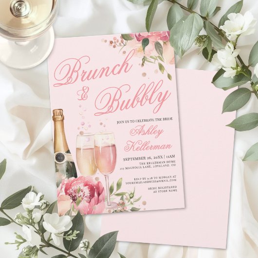 Brunch En Bruisende Bruiloftsshowers Kaart