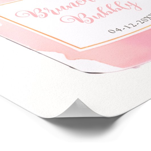 Brunch en Bruisende Champagne Bruidsborrel Welkom Poster (Hoek)