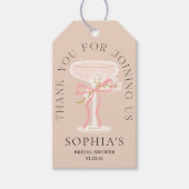 Brunch en Bruisende Champagne Bruidsfeest Favoriet Cadeaulabel (Voorkant)