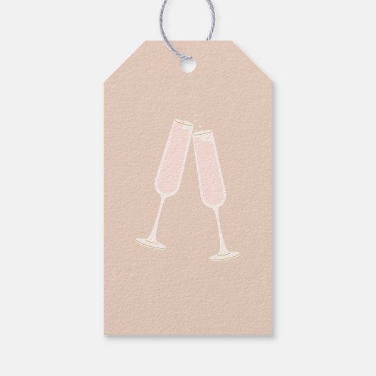 Brunch en Bruisende Champagne Bruidsfeest Favoriet Cadeaulabel (Achterkant)