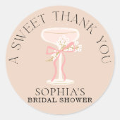 Brunch en Bruisende Champagne Bruidsfeest Favoriet Ronde Sticker (Voorkant)