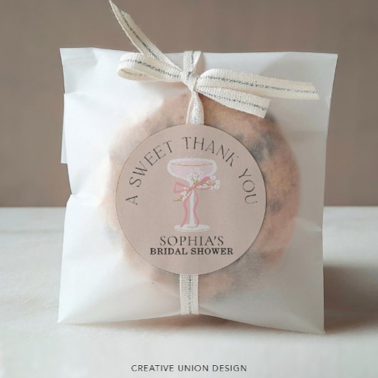 Brunch en Bruisende Champagne Bruidsfeest Favoriet Ronde Sticker