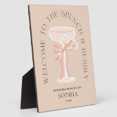 Brunch en Bruisende Champagne Bruidsontvangst Fotoplaat (Zijkant)