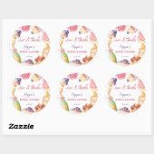 Brunch en bruisende patisserie pannenkoek dank je ronde sticker (Vel)