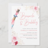 Brunch en bruisende roze champagne kaart (Voorkant)